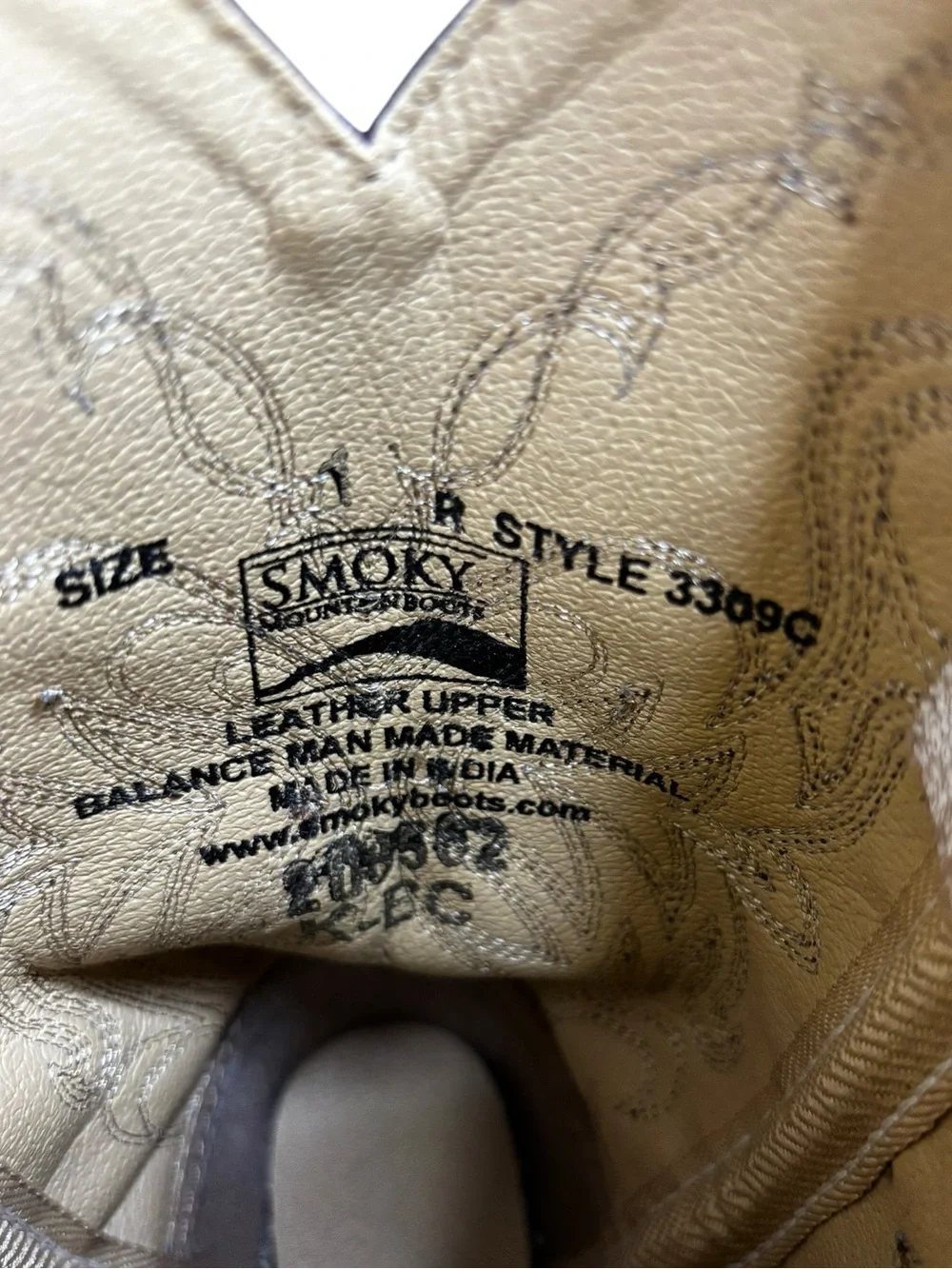 Smoky Mountain Girls Carolina Western Boots White Crackled Leather Western SZ 1